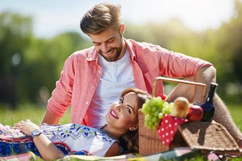 Relaxing on the picnic Stock Photos