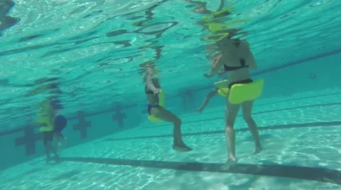 Relaxing in the pool Stock Footage 40687340