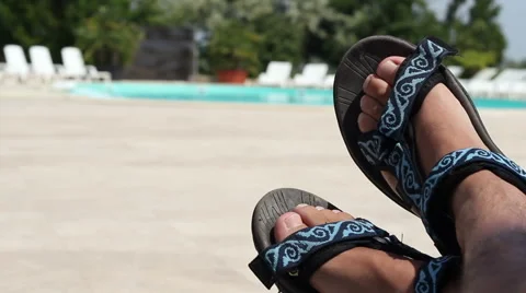 Relaxing by the Pool Stock Footage 51016347