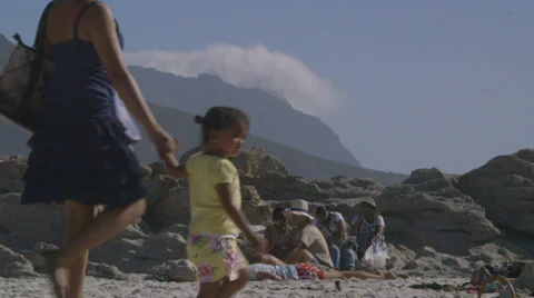 Relaxing by rocks Stock Footage 26716813