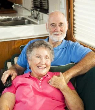 Relaxing in the RV Foto stock