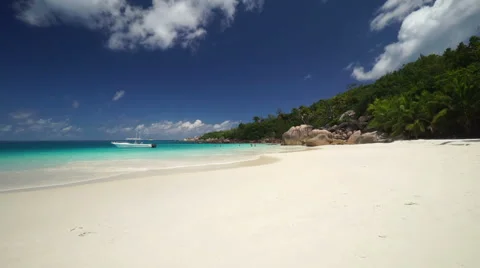 Relaxing sandy beach Stock Footage 45546390