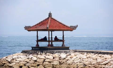 Relaxing at seaside Stock Photos