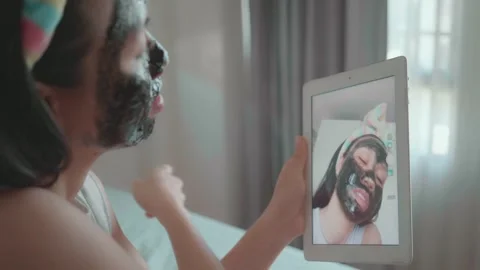 Relaxing Self-Care Routine with Face Mask Stock Footage 314455877