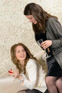 Relaxing on Sofa Stock Photos