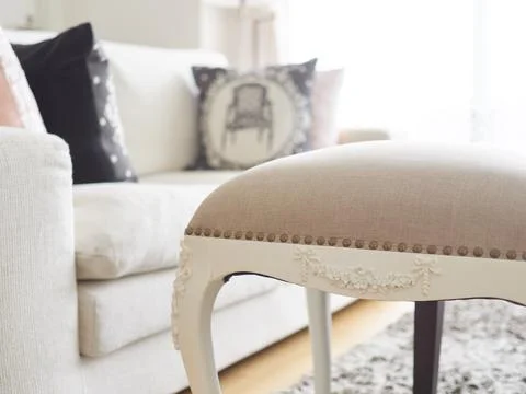Relaxing space image of sofa and cushions Stock Photos