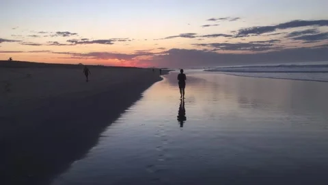Relaxing sunset at beach in Los Cabos Stock Footage 133451830