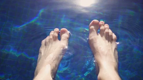 Relaxing in Swimming Pool Stock Footage 87493504