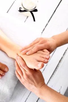 Relaxing Thai foot massage, Stock Photos
