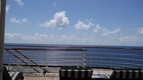 Relaxing view on cruise ship Stock Footage 104889164