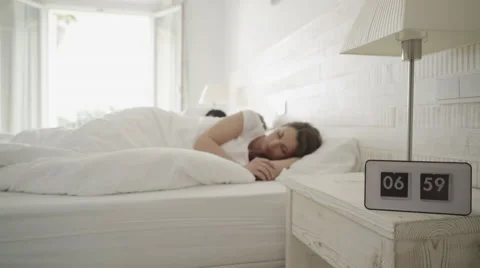 Relaxing wake up at home Stock Footage 62679547