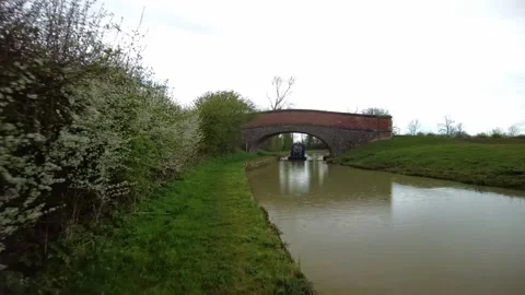 Relaxing Walk through Canal Stock Footage 208276740