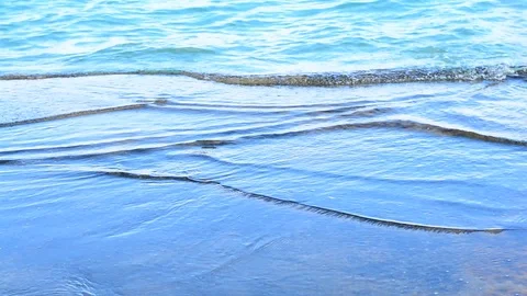 Relaxing waves on stone breh Stock Footage 91803799