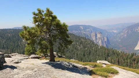 Relaxing at Yosemite summit Stock Footage 135548322