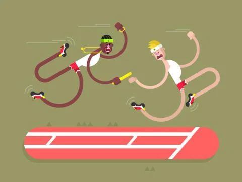 Relay athletics design Stock Illustration