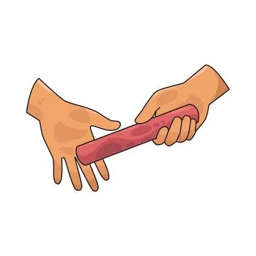 Relay baton illustration Illustrazione stock