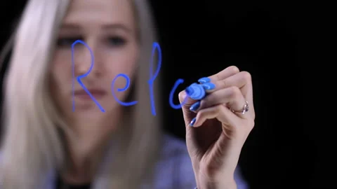 Relay Chain on the board close-up. The word from the crypto world is blue. A Stock Footage 169072605