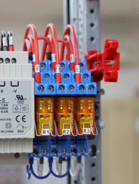Relay is connected. Stock Photos