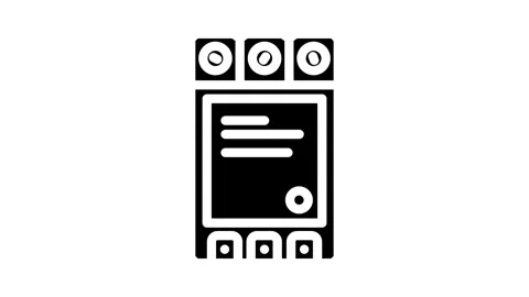 Relay electronic component glyph icon animation Stock Footage 326745449