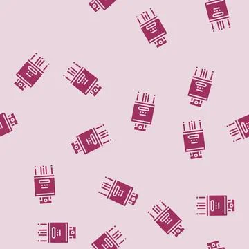 Relay electronic component glyph seamless pattern Stock Illustration