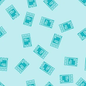 Relay electronic component glyph vector seamless pattern Stock Illustration