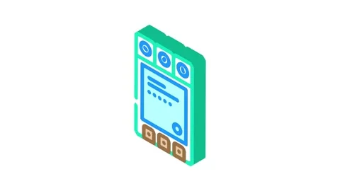 Relay electronic component isometric icon animation Stock Footage 327292992