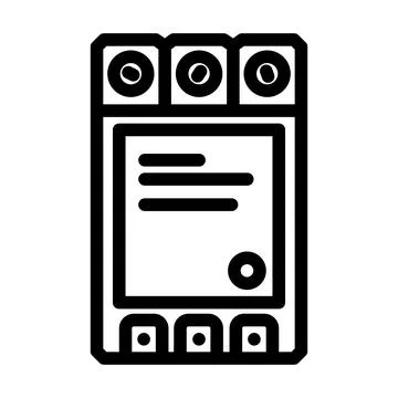Relay electronic component line icon vector illustration Stock Illustration