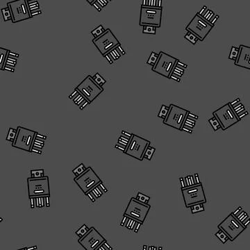 Relay electronic component vector seamless pattern Stock Illustration