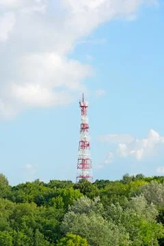 The relay tower. Stock Photos