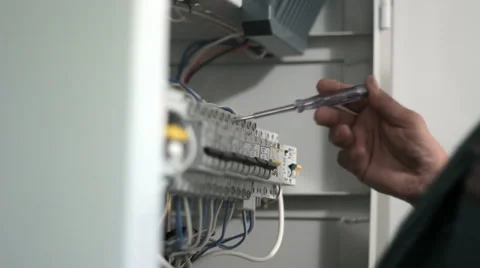 Relays of voltage control. Control print electrician Video stock 66527136