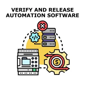 Release automation software development and verification concept イラスト素材