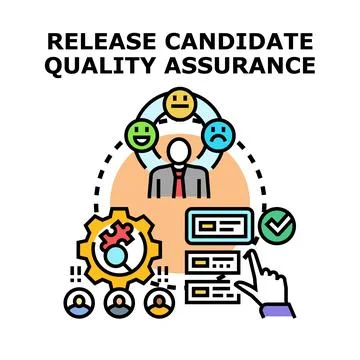 Release candidate quality assurance development process Stockillustratie