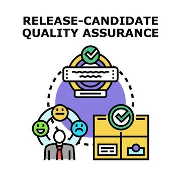 Release candidate quality assurance testing development concept Stock Illustration
