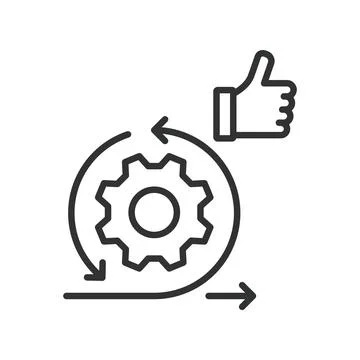 Release icon in line design. release, update, version, product, delivery, agile 스톡 일러스트