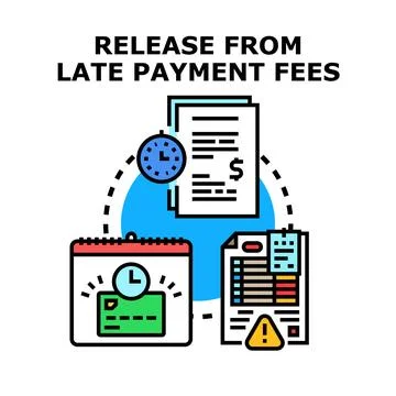 Release from late payment fees concept vector Stock Illustration