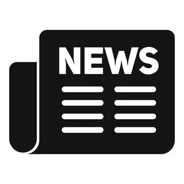 Release newspaper icon simple vector. Daily tabloid Stock Illustration