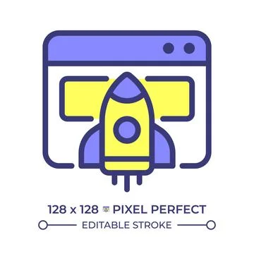 Release pixel perfect line color icon Illustrazione stock