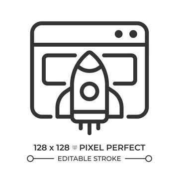 Release pixel perfect line icon Illustrazione stock