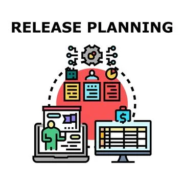 Release planning process for new product development Stock Illustration