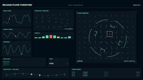 Release Plume Targeting HUD Seamless Loop Stock Footage 342332593