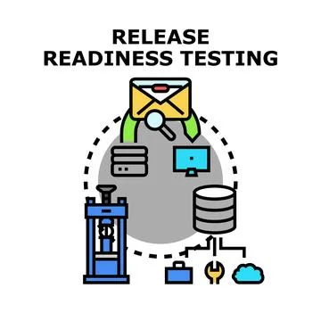 Release readiness testing process ensuring software quality Stockillustratie