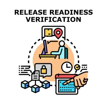 Release readiness verification process and development lifecycle 库存插图