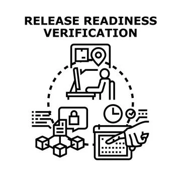 Release readiness verification process and development lifecycle 스톡 일러스트