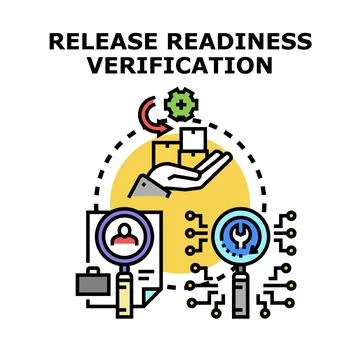 Release readiness verification process for product development Stock Illustration