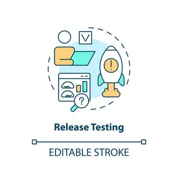 Release testing concept icon Stock Illustration