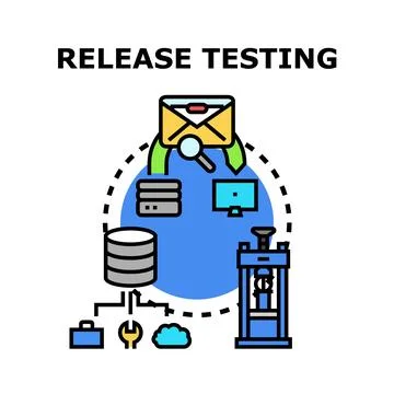 Release testing concept for software quality assurance Stock Illustration