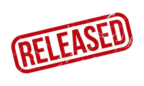 Released Rubber Stamp. Red Released Rubber Grunge Stamp Seal Vector Illustr.. Stock Illustration