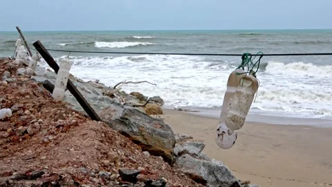 Relentless Waves: Monsoon Scene Video stock 303204612