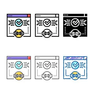 Relevant forms link color icon vector Illustrazione stock