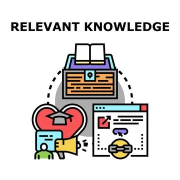 Relevant knowledge, education, and social media sharing concept 스톡 일러스트
